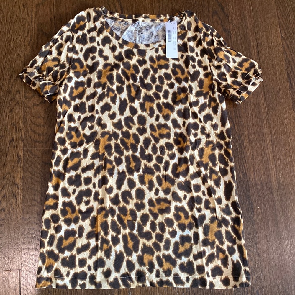 BNWT JCrew leopard print tee